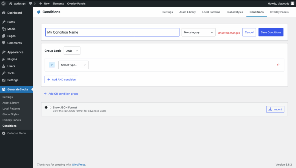 Conditions – Learn GeneratePress
