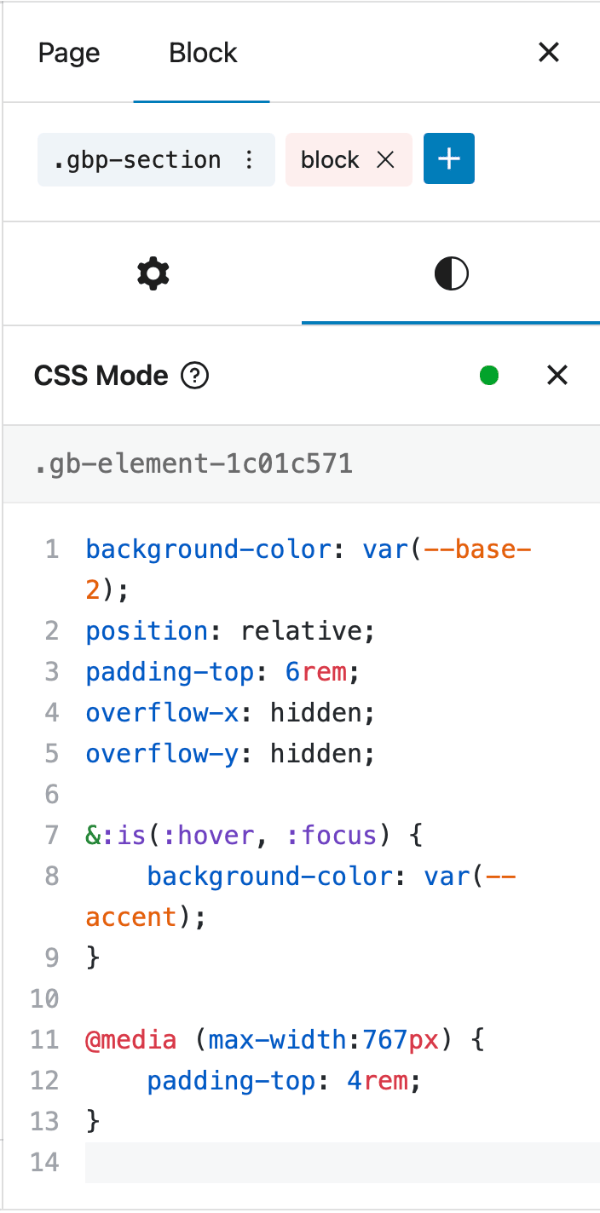 CSS Editor – Learn GeneratePress