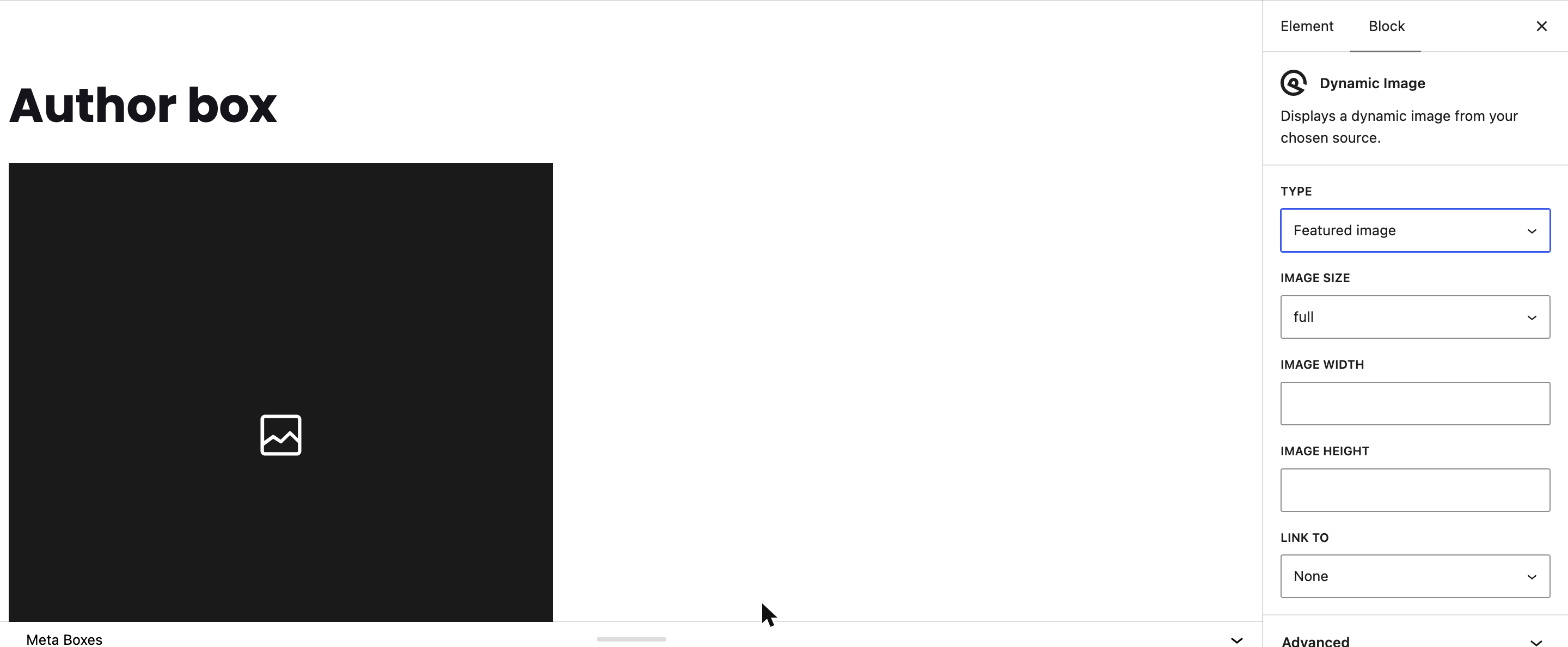 Dynamic Image and Dynamic Content blocks with their settings