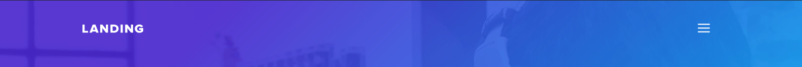 Example 1 — header with only the off-canvas toggle