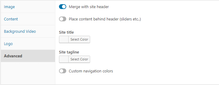 reuse the original Page Header meta box screenshots (as-is migration) for Content, Image, Logo, Advanced and Global Locations (8)