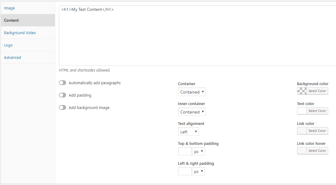 reuse the original Page Header meta box screenshots (as-is migration) for Content, Image, Logo, Advanced and Global Locations