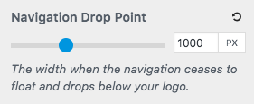 Floated navigation wrapping under the logo, and the same header with Navigation Drop Point set (2)