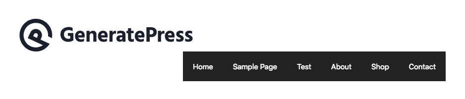 Floated navigation wrapping under the logo, and the same header with Navigation Drop Point set